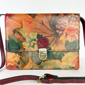 Patricia Nash Lanza Sienna Floral Multi Leather Convertible Crossbody Bag Purse